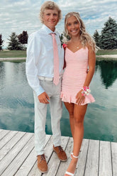 light-pink-bodycon-ruched-v-neck-mini-homecoming-dress-with-ruffled-hem-5531