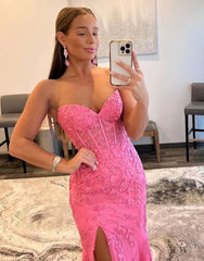 Mermaid Sweetheart Prom Dress With Appliques