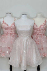 Pretty A-line Sleeveless Short Homecoming Dress