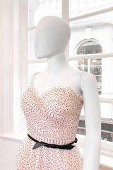 Sweetheart Pink Long Prom Dress with Belt