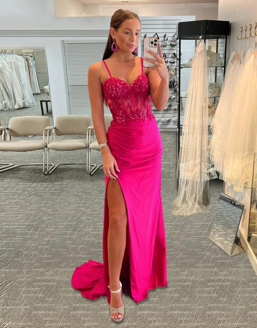 Mermaid Elegant Satin Sweetheart Prom Dress Evening Dress