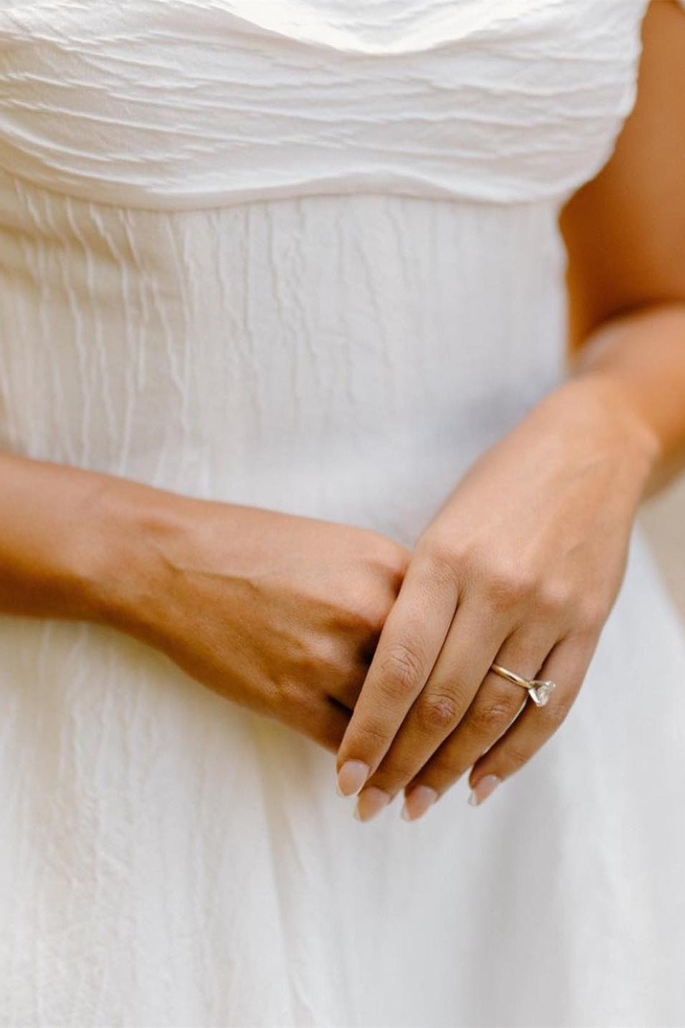 Ivory Off-the-Shoulder Cap Sleeves Layers Wedding Dress