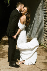 Elegant White Off-the-Shoulder Mermaid Long Wedding Dress