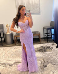 Mermaid Sweetheart Prom Dress With Appliques