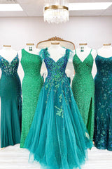 Princess A Line Off the Shoulder Green Long Prom Dress with Feather