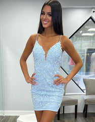 Bodycon Keyhole Back Homecoming Dress With Appliques